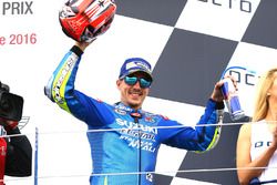 Podio: ganador de la carrera Maverick Viñales, del equipo Suzuki MotoGP