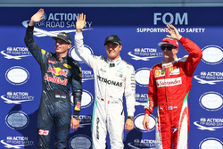 Top 3 im Qualifying: Polesitter Nico Rosberg, 2. Max Verstappen, 3. Kimi Räikkönen