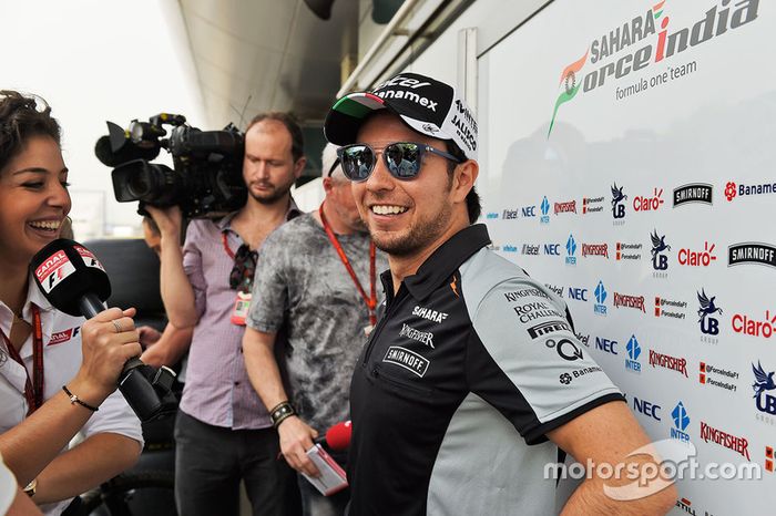 Sergio Pérez, Sahara Force India F1 con los medios
