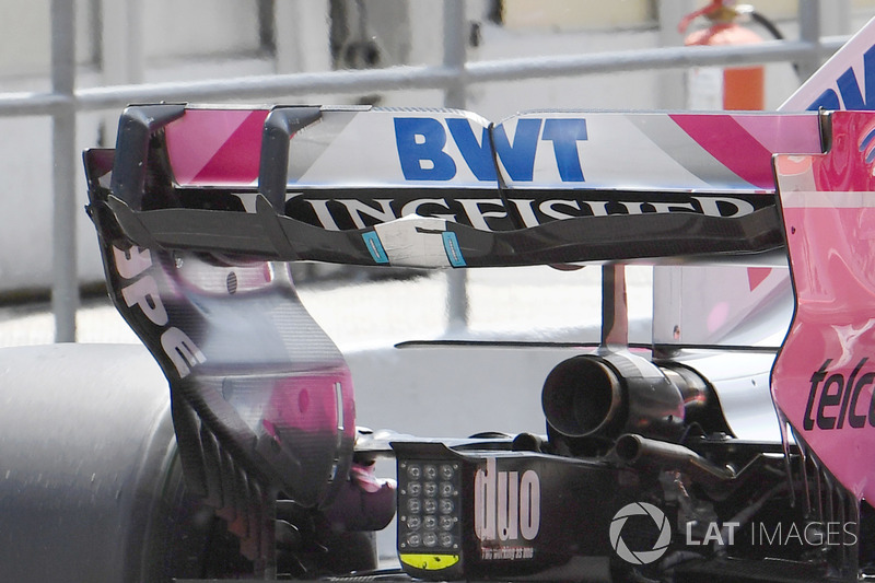 Detalle del ala trasera Force India VJM11