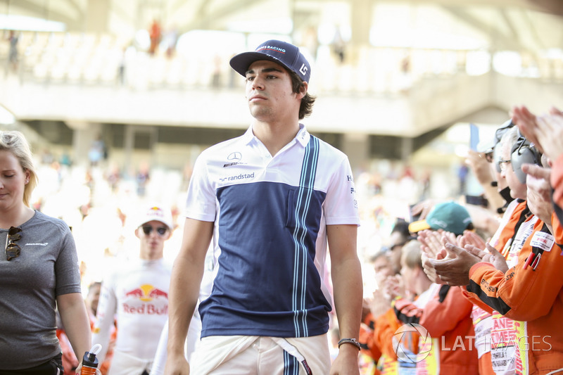 Lance Stroll, Williams, in the drivers parade