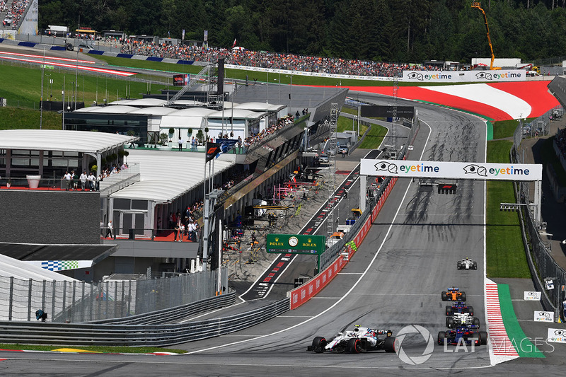 Sergey Sirotkin, Williams FW41, alla partenza della gara