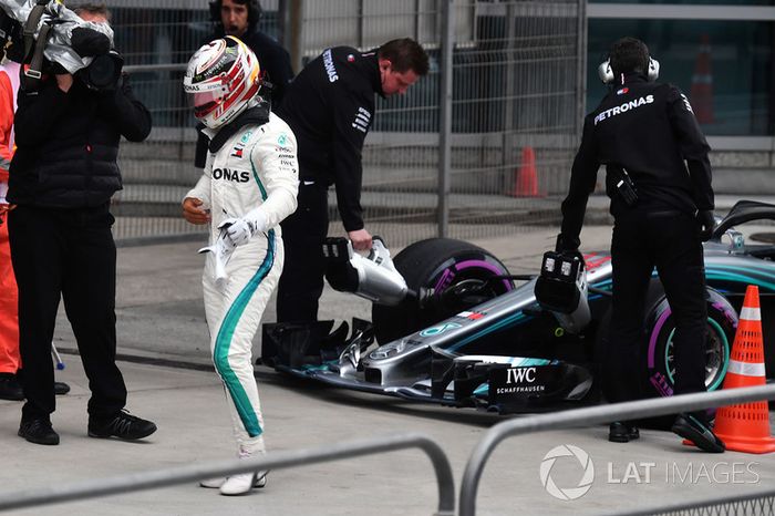 Lewis Hamilton, Mercedes-AMG F1 en parc ferme