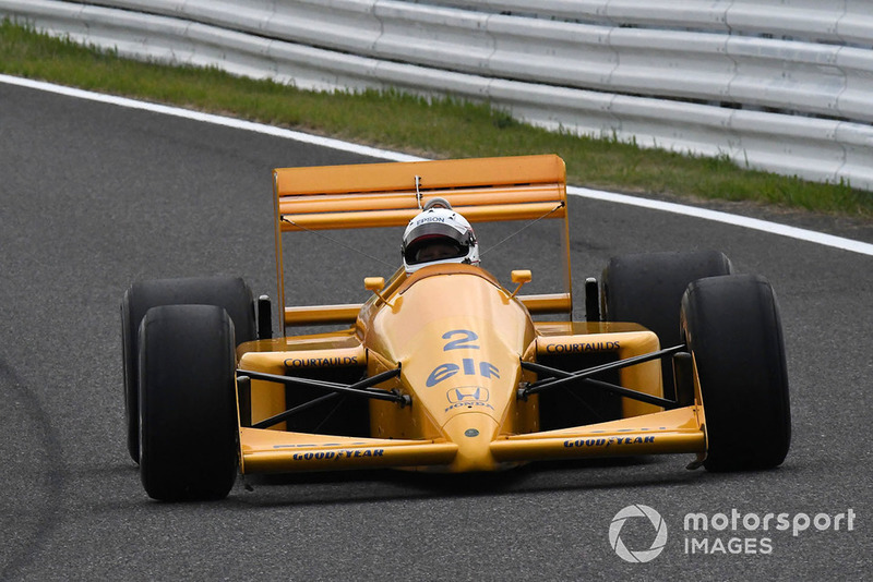 Satoru Nakajima, Lotus Honda 100T at Legends F1 30th Anniversary Lap Demonstration 