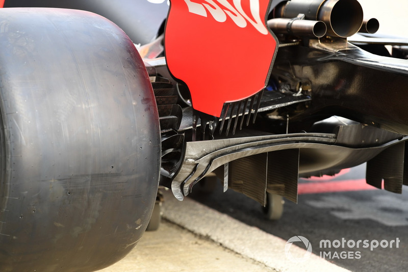 Detalle del difusor del Red Bull RB14