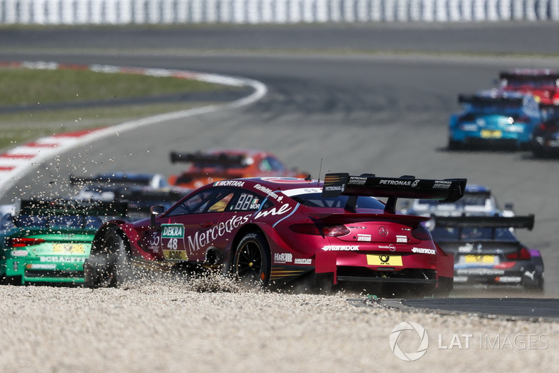 Edoardo Mortara, Mercedes-AMG Team HWA, Mercedes-AMG C63 DTM in the gravel