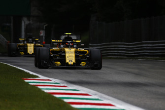 Carlos Sainz Jr., Renault Sport F1 Team RS 18 and Nico Hulkenberg, Renault Sport F1 Team RS 18