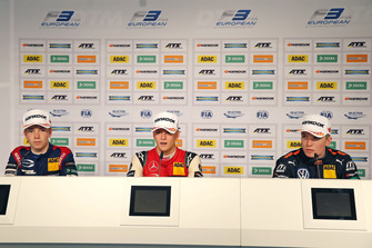 Conferenza stampa, Robert Shwartzman, PREMA Theodore Racing Dallara F317 - Mercedes-Benz, Mick Schumacher, PREMA Theodore Racing Dallara F317 - Mercedes-Benz, Dan Ticktum, Motopark Dallara F317 - Volkswagen