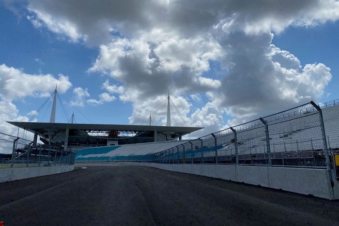 Aspectos de la construcción de la pista para el GP de Miami