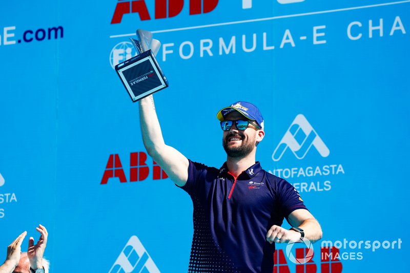 Leon Price, Team, Sporting manager, Envision Virgin Racing, celebrates on the podium