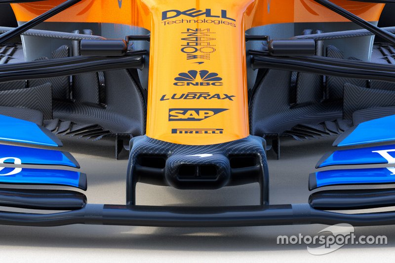 Vue détaillée de la McLaren MCL34