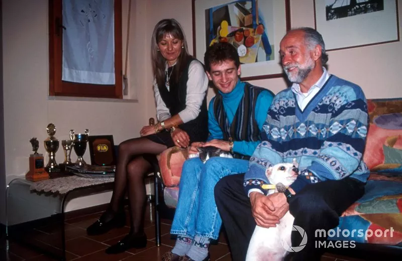 Jarno Trulli with his mother and father