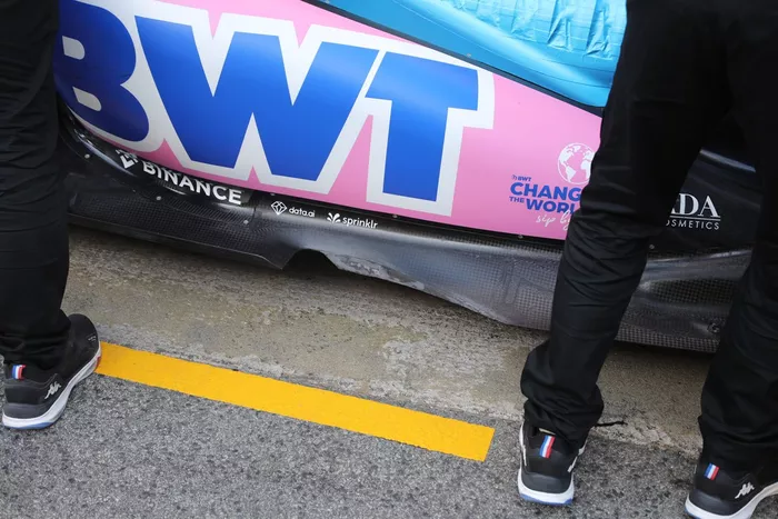 Detalle del suelo del Alpine A522