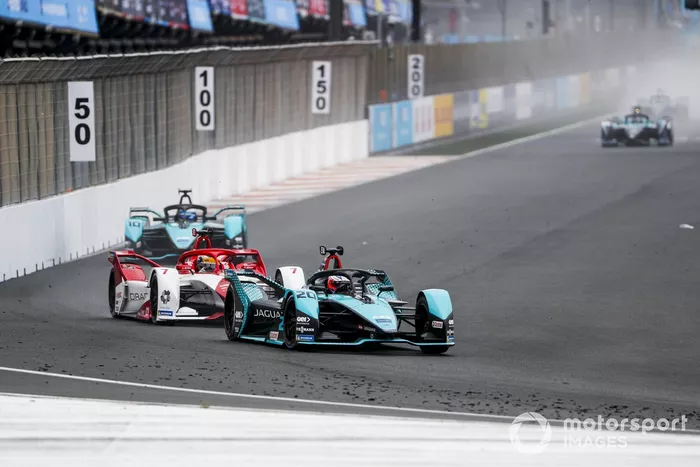 Mitch Evans, Jaguar Racing, Jaguar I-TYPE 5 , Sergio Sette Camara, Dragon Penske Autosport, Penske EV-5, Sam Bird, Jaguar Racing, Jaguar I-TYPE 5
