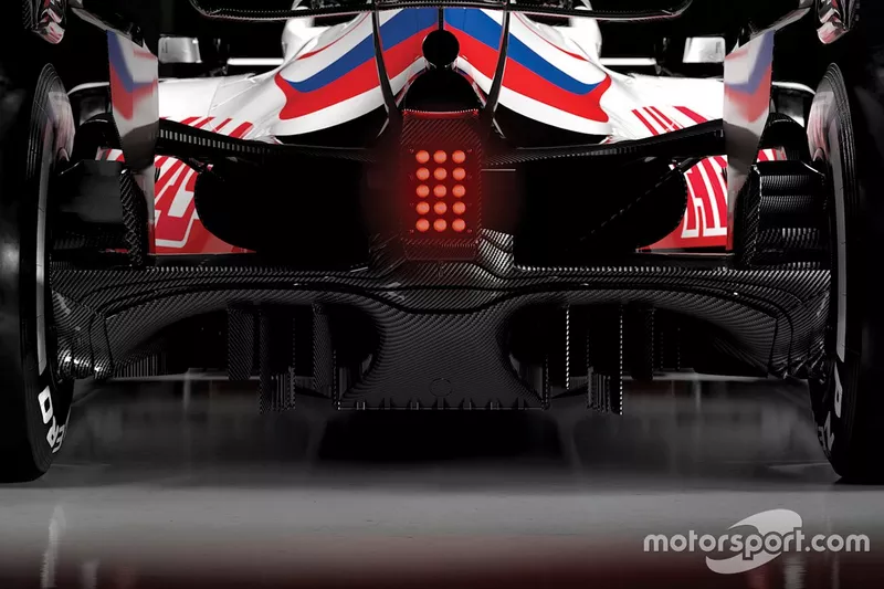Detalle de la parte trasera del Haas VF-21