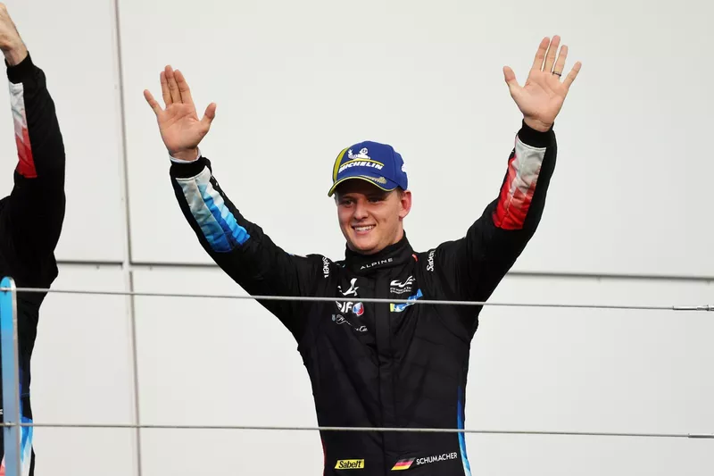 Podium : #36 Alpine Endurance Team Alpine A424 : Mick Schumacher