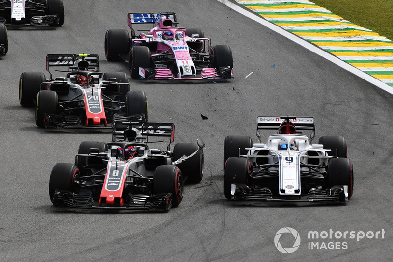 Brésil - Marcus Ericsson/Romain Grosjean (course)