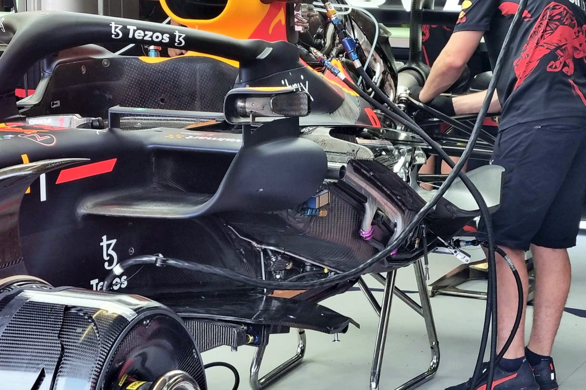 Detalle lateral del Red Bull Racing RB18