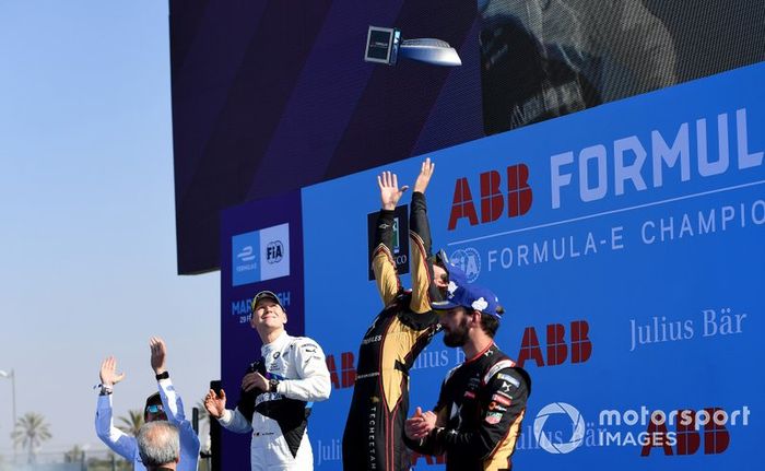 Podio: ganador de la carrera Antonio Felix da Costa, DS Techeetah segundo lugar Maximilian Günther, BMW I Andretti Motorsports, tercer lugar Jean-Eric Vergne, DS Techeetah