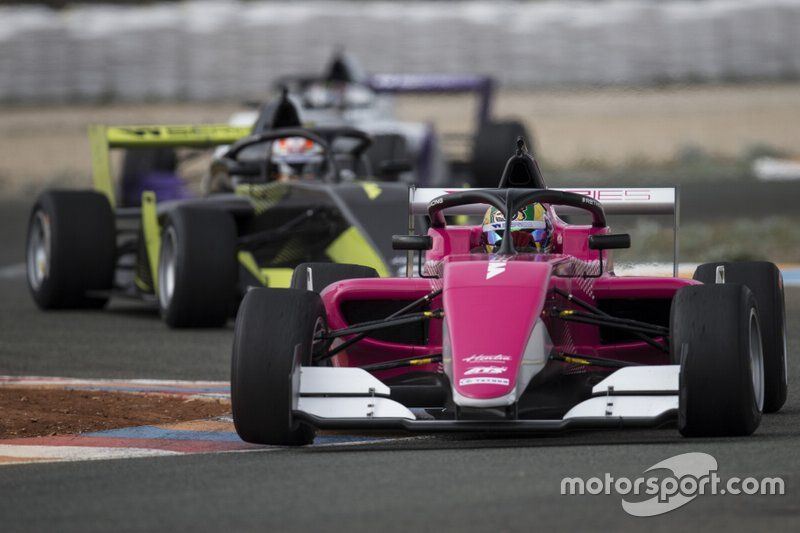 Track action in the W Series Tatuus F3 T-318 car