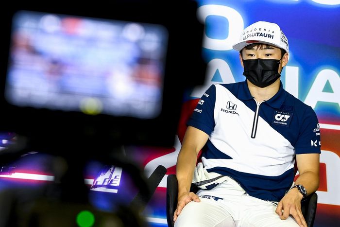Yuki Tsunoda, AlphaTauri en la conferencia de prensa