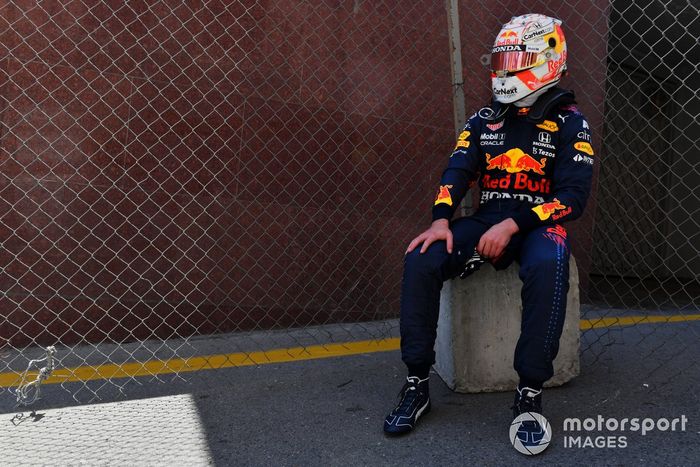 Max Verstappen, Red Bull Racing, tras su accidente