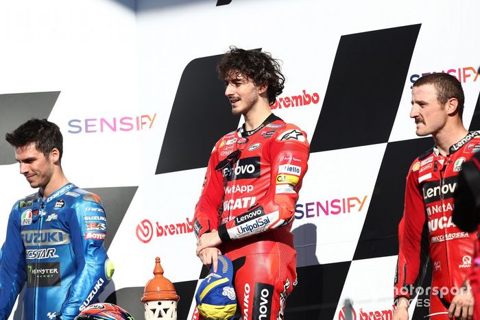 Jack Miller, Ducati Team, Francesco Bagnaia, Ducati Team, Joan Mir, Team Suzuki MotoGP