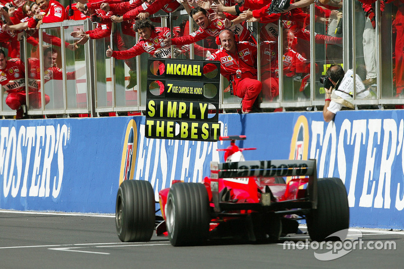 Segundo lugar y séptimo campeonato del mundo Michael Schumacher, Ferrari