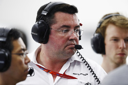 Eric Boullier, directeur de la compétition McLaren, Oliver Turvey