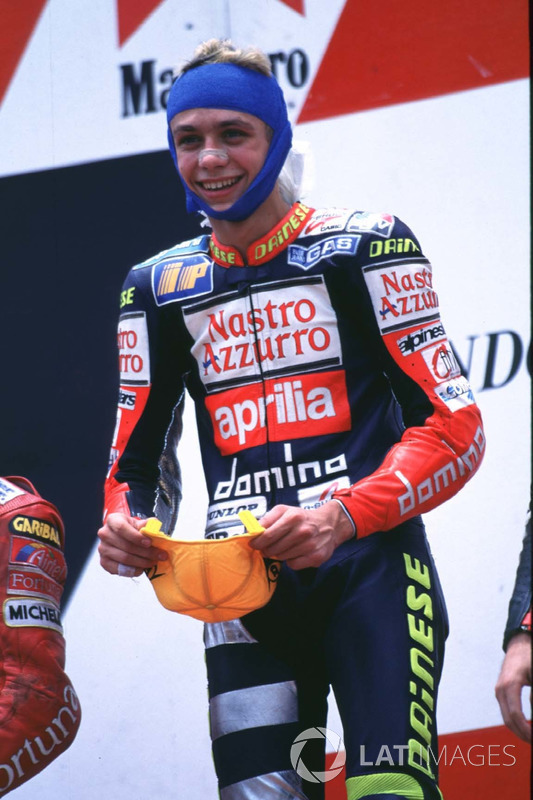 Podium: Valentino Rossi, Aprilia