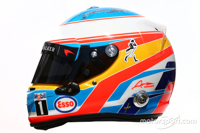 El casco de Fernando Alonso, McLaren