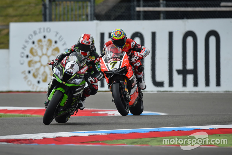 Jonathan Rea, Kawasaki Racing Team et Chaz Davies, Aruba.it Racing - Ducati Team