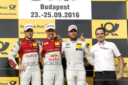 Podium: Race winner Mattias Ekström, Audi Sport Team Abt Sportsline, Audi A5 DTM; second place Adrien Tambay, Audi Sport Team Rosberg, Audi RS 5 DTM; third place Daniel Juncadella, Mercedes-AMG Team HWA, Mercedes-AMG C63 DTM