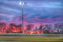 El amanecer en Daytona International Speedway
