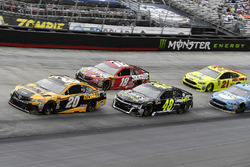 Erik Jones, Joe Gibbs Racing, Toyota Camry DeWalt, Jimmie Johnson, Hendrick Motorsports, Chevrolet Camaro Lowe's for Pros, Kyle Busch, Joe Gibbs Racing, Toyota Camry Skittles, Paul Menard, Wood Brothers Racing, Ford Fusion Menards / Dutch Boy, and Kevin Harvick, Stewart-Haas Racing, Ford Fusion Busch Beer