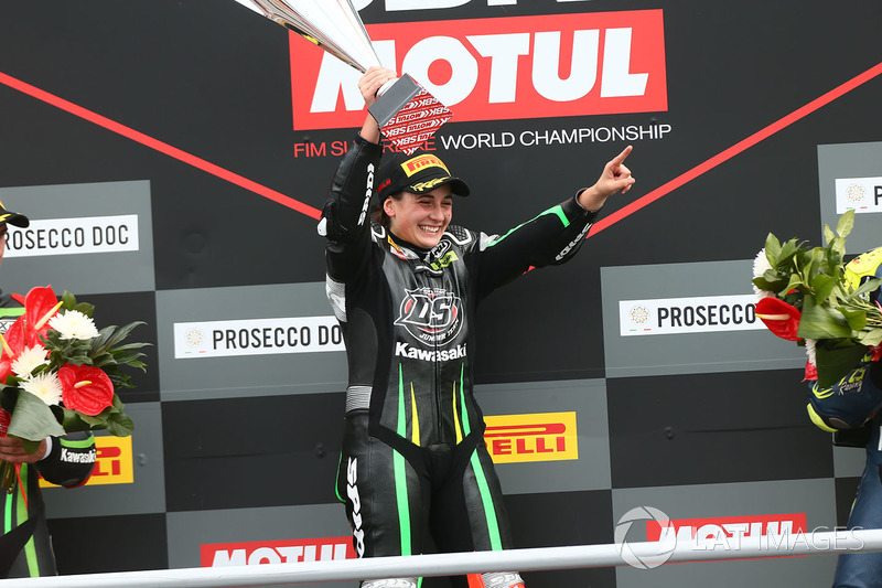 Podium SSP300: race winner Ana Carrasco