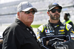 Jimmie Johnson, Hendrick Motorsports Chevrolet Camaro and Rick Hendrick