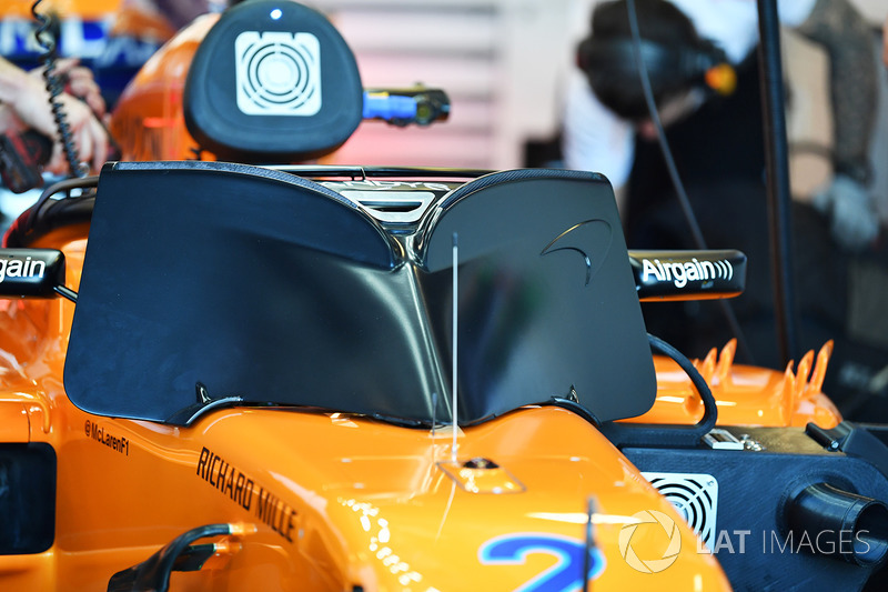 Stoffel Vandoorne, McLaren MCL33 and halo cover