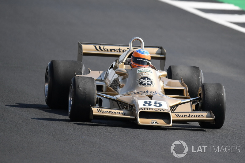 Une Arrows A1 à Silverstone lors de la parade du 70e anniversaire du circuit