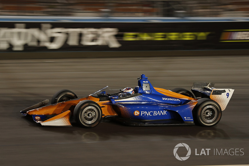 Scott Dixon, Chip Ganassi Racing Honda prueba el nuevo aeroscreen