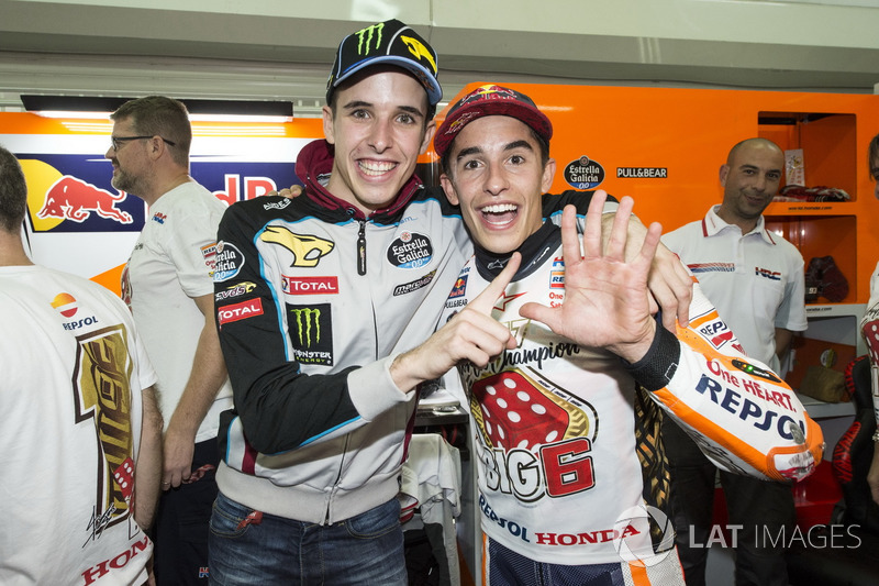 Le Champion du monde Marc Marquez, Repsol Honda Team, et Alex Marquez, Marc VDS