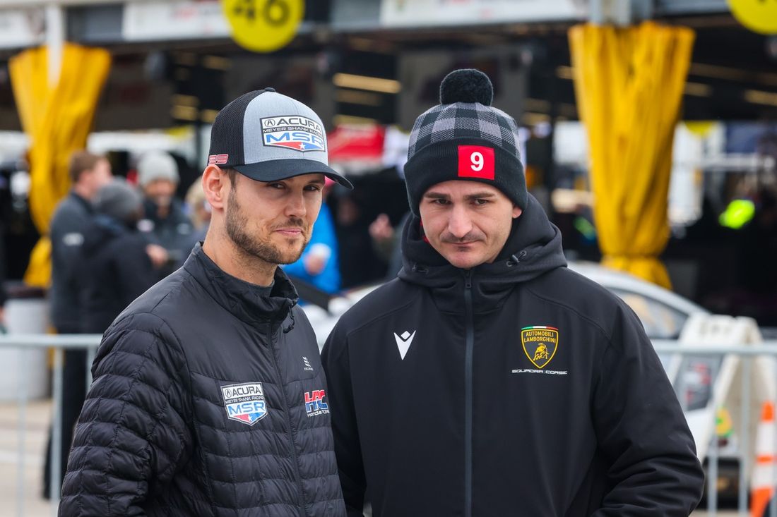 #60 Acura Meyer Shank Racing c/Curb Agajanian Acura ARX-06: Tom Blomqvist, , #9 Pfaff Motorsports Lamborghini Huracan GT3 EVO2: Jordan Pepper