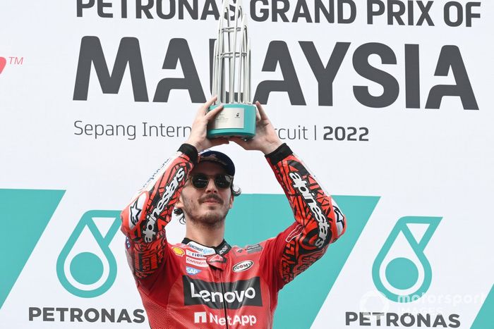 Podio: ganador Francesco Bagnaia, Ducati Team