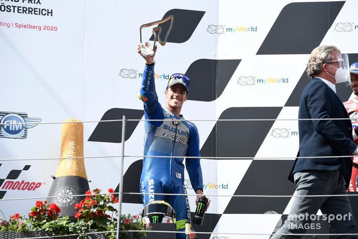 Podio: segundo lugar Joan Mir, Team Suzuki MotoGPMiller, Pramac Racing