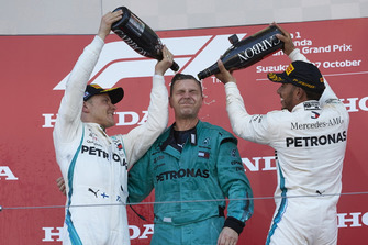 Yarış galibi Lewis Hamilton, Mercedes AMG F1 ve Valtteri Bottas, Mercedes AMG F1