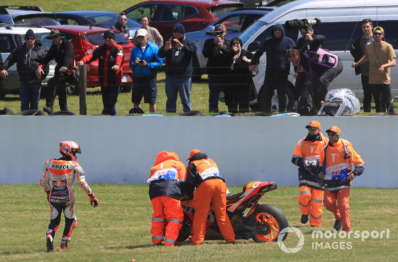 Marc Marquez, Repsol Honda Team caída