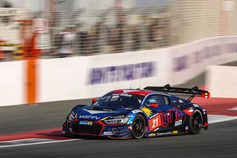 #21 HAAS RT Audi R8 LMS GT3 EVO II: Maxime Soulet, Mathieu Detry, Olivier Bertels, Benjamin Mazatis, Frédéric Vervisch