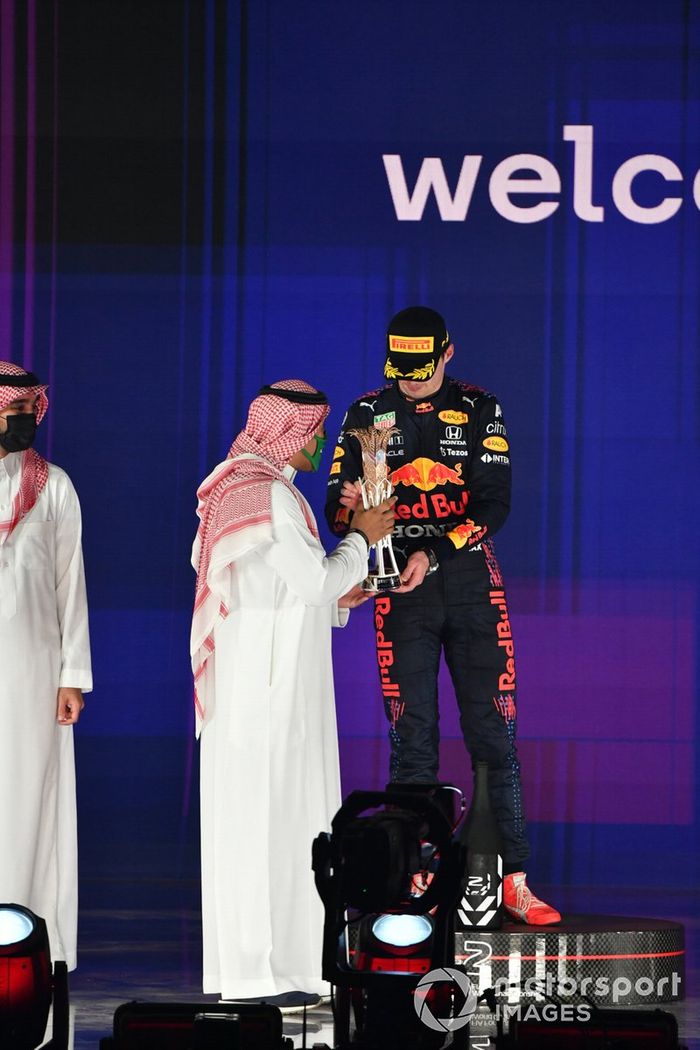 Podio: segundo lugar Max Verstappen, Red Bull Racing