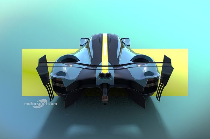 Render de Motorsport Network del hipercoche basado en el Aston Martin Valyrie 