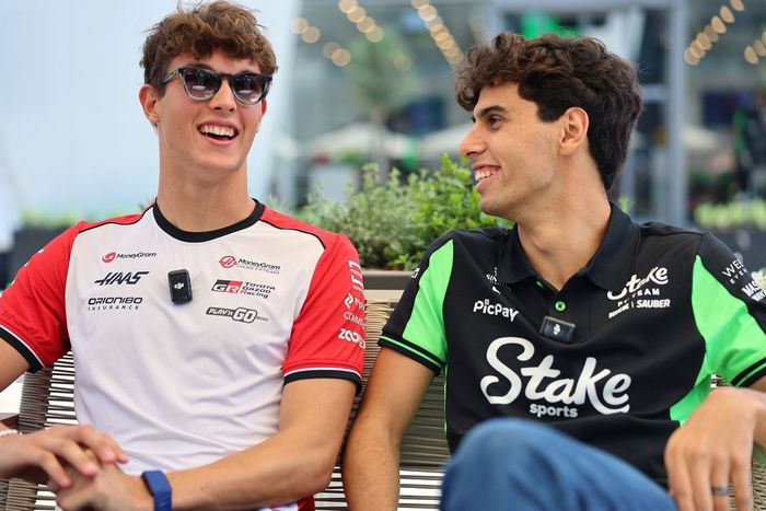 Oliver Bearman, Haas F1 Team, Gabriel Bortoleto, Sauber